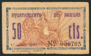 AGUILAS (MURCIA). 50 Céntimos. 1 ... 