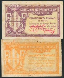 ALCIRA (VALENCIA). 25 Céntimos y 50 ... 