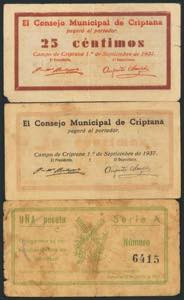 CRIPTANA (CIUDAD REAL). 25 Céntimos, 50 ... 