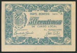 SOLLANA (VALENCIA). 50 Céntimos. (1938ca). ... 