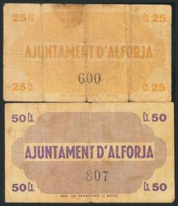 ALFORJA (TARRAGONA). 25 Céntimos ... 