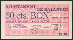 BALAGUER (LERIDA). 50 Céntimos. 6 ... 