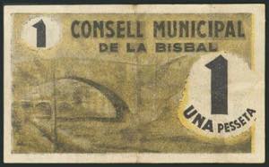 LA BISBAL (GERONA). 1 Peseta. (1938ca). ... 