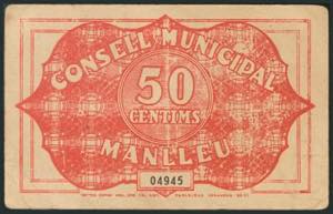 MANLLEU (BARCELONA). 50 Céntimos. ... 