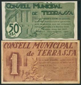 TERRASSA (BARCELONA). 50 Céntimos y 1 ... 