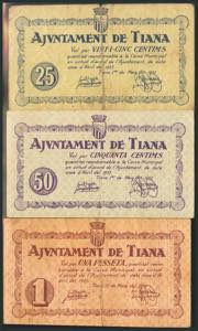 TIANA (BARCELONA). 25 Céntimos, 50 ... 