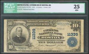 USA. 10 Dollars. National Currency. Boston. ... 