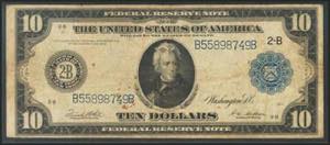 USA. 10 Dollars. Federal Reserve Note. New ... 