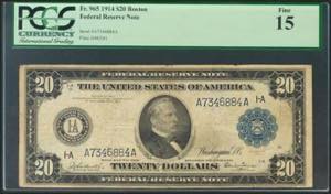 USA. 20 Dollars. Federal Reserve Note. ... 