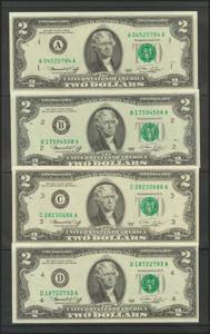 USA. 2 Dollars. Federal Reserve Note. 12 ... 