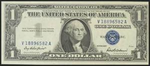 USA. 1 Dollar. Siver Certificate Note. ... 