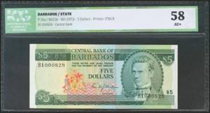 BARBADOS. 5 Dollars. 1973. (Pick: 31a). ... 