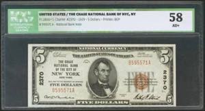 USA. 5 Dollars. National Currency. New York. ... 