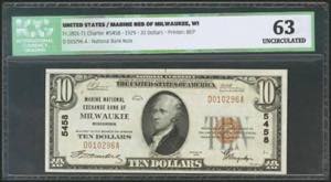 USA. 10 Dollars. National Currency. ... 