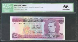 BARBADOS. 20 Dollars. 1993. (Pick: 44). ... 
