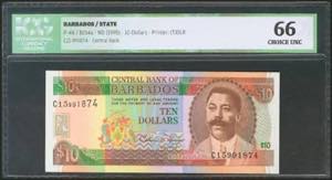BARBADOS. 10 Dollars. 1995. (Pick: 48). ... 