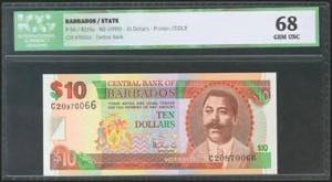 BARBADOS. 10 Dollars. 1999. (Pick: 56). ... 