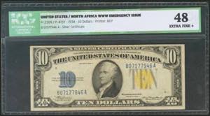 USA. 10 Dollars. Emergency Notes Issued ... 