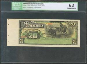 VENEZUELA. 20 Bolívares. 19xx. (Pick: ... 