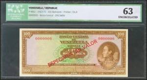 VENEZUELA. 100 Bolívares. 1963-1973. ... 