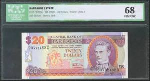 BARBADOS. 20 Dollars. 1999. (Pick: 57). ... 