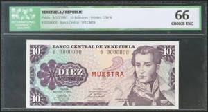 VENEZUELA. 10 Bolívares. 6 October 1981. ... 