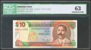 BARBADOS. 10 Dollars. 2000. (Pick: ... 