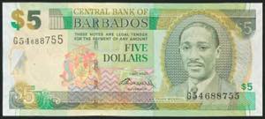 BARBADOS. 5 Dollars. 2007. (Pick: ... 