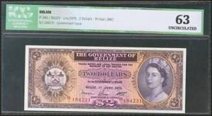 BELIZE. 2 Dollars. 1 June 1975. ... 
