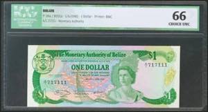 BELIZE. 1 Dollar. 1 June 1980. (Pick: 38a). ... 