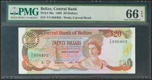 BELIZE. 20 Dollars. 1 January 1986. (Pick: ... 