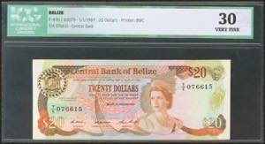 BELIZE. 20 Dollars. 1 January 1987. (Pick: ... 