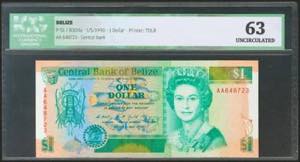 BELIZE. 1 Dollar. 1 May 1990. (Pick: 51). ... 