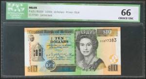 BELIZE. 10 Dollars. January 1999. (Pick: ... 
