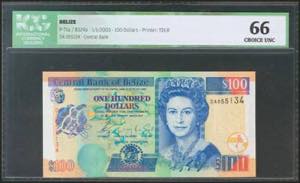BELIZE. 100 Dollars. 1 January 2003. (Pick: ... 