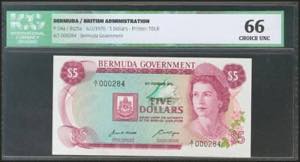 BERMUDA. 5 Dollars. 6 February 1970. (Pick: ... 