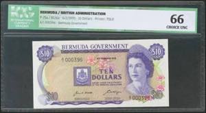 BERMUDA. 10 Dollars. 6 February 1970. Low ... 