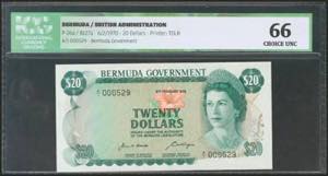 BERMUDA. 20 Dollars. 6 February 1970. Low ... 