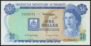 BERMUDA. 1 Dollar. 2 January 1982. (Pick: ... 