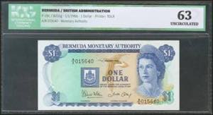 BERMUDA. 1 Dollar. 1 January 1986. (Pick: ... 