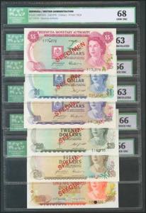 BERMUDA. 1 to 100 Dollars. (1978ca). Bermuda ... 