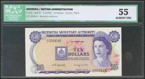 BERMUDA. 10 Dollars. 2 January 1982. ... 