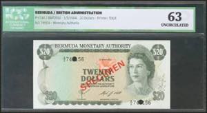BERMUDA. 20 Dollars. 1 Mayo de 1984. ... 