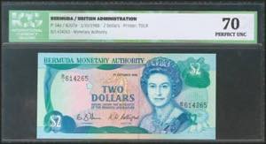 BERMUDA. 2 Dollars. 1 October 1988. (Pick: ... 