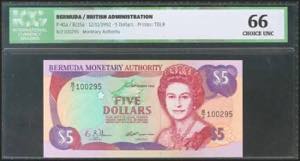 BERMUDA. 5 Dollars. 12 November 1992. Low ... 