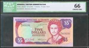 BERMUDA. 5 Dollars. 10 June 1997. (Pick: ... 