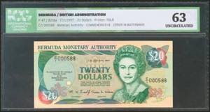 BERMUDA. 20 Dollars. 17 January 1997. Low ... 