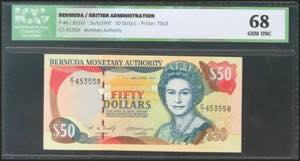 BERMUDA. 50 Dollars. 26 June 1997. (Pick: ... 