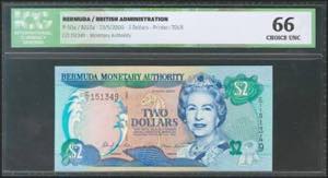 BERMUDA. 2 Dollars. 23 May 2000. (Pick: ... 