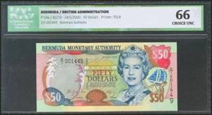 BERMUDA. 50 Dollars. 24 May 2000. (Pick: ... 
